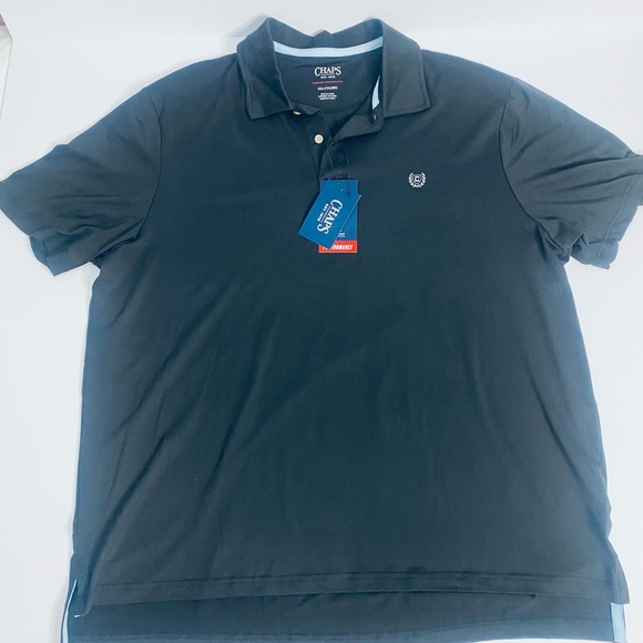 Chaps short sleeve Polo shirt, 2XL, Jet Black, Comfortable Business Casual-NWT - Picture 1 of 11